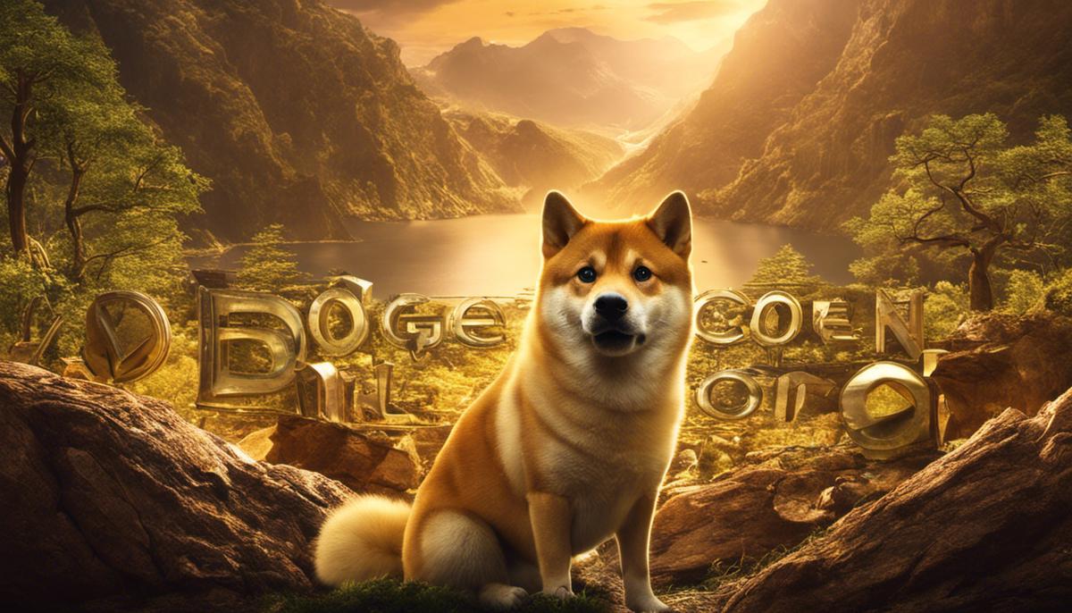 Image depicting the remarkable rise of Dogecoin, showcasing its ascent in the crypto market.