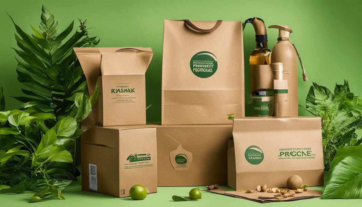 Image depicting eco-friendly packaging materials and products for eCommerce sites.